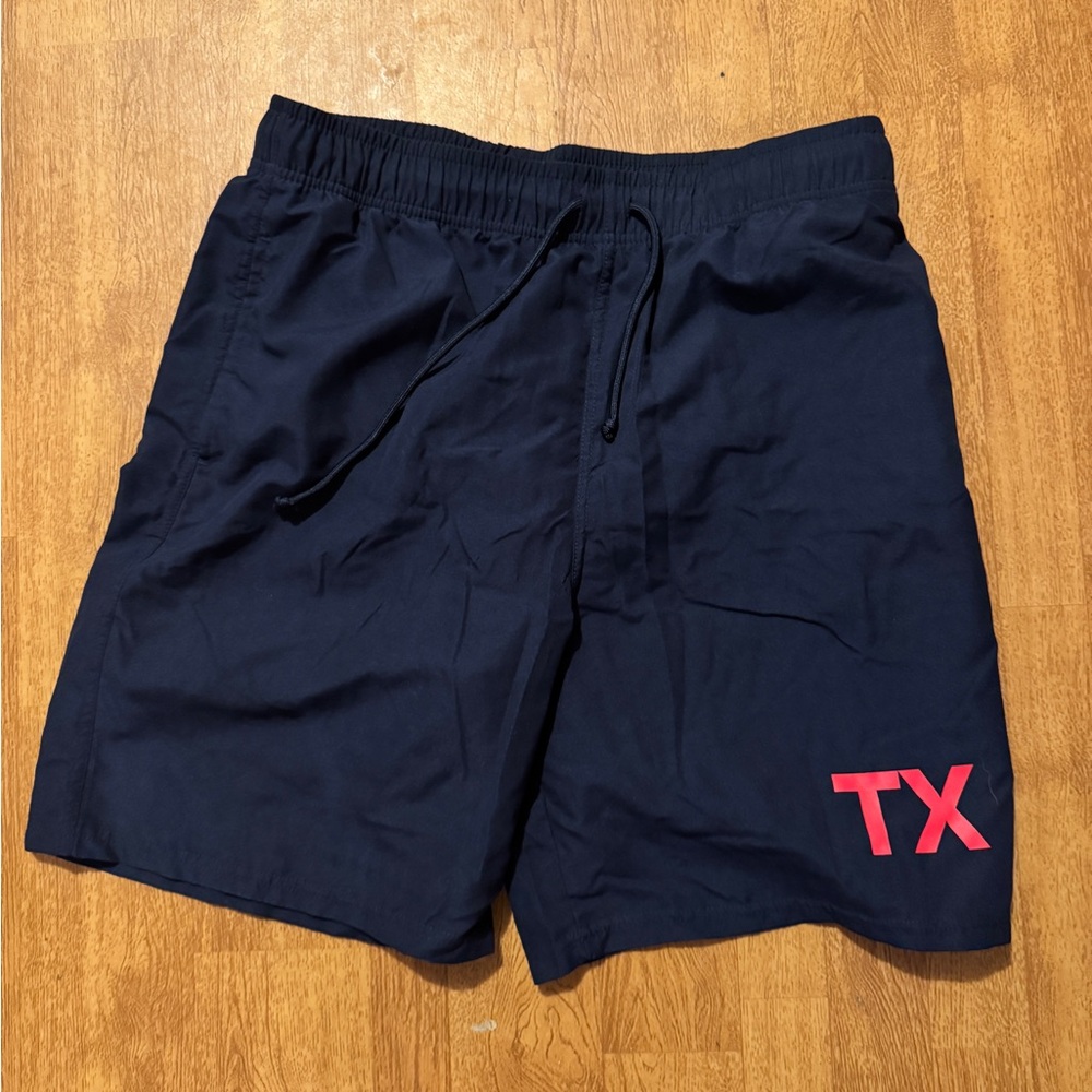 Navy Shorts with Red TX Logo